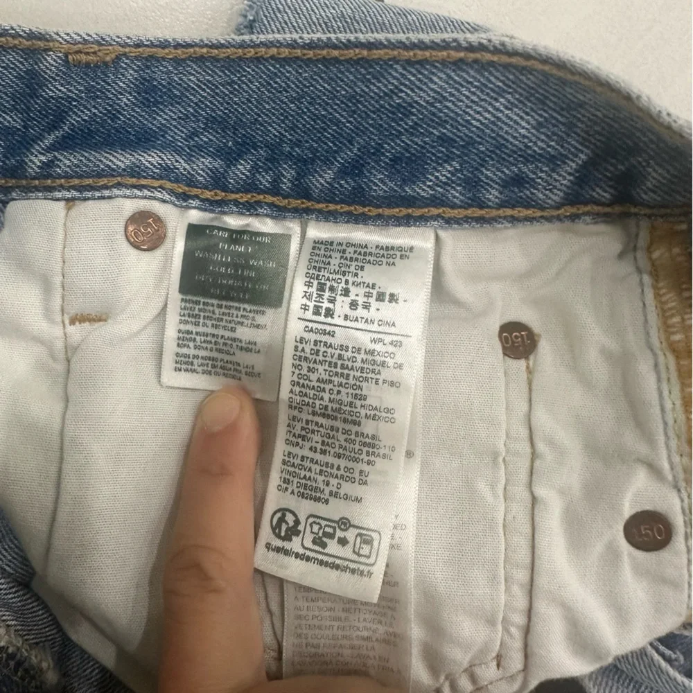 Levi's Premium 150 Anniversary Shorts Women Sz 29 501 Original Fit Patched Big E